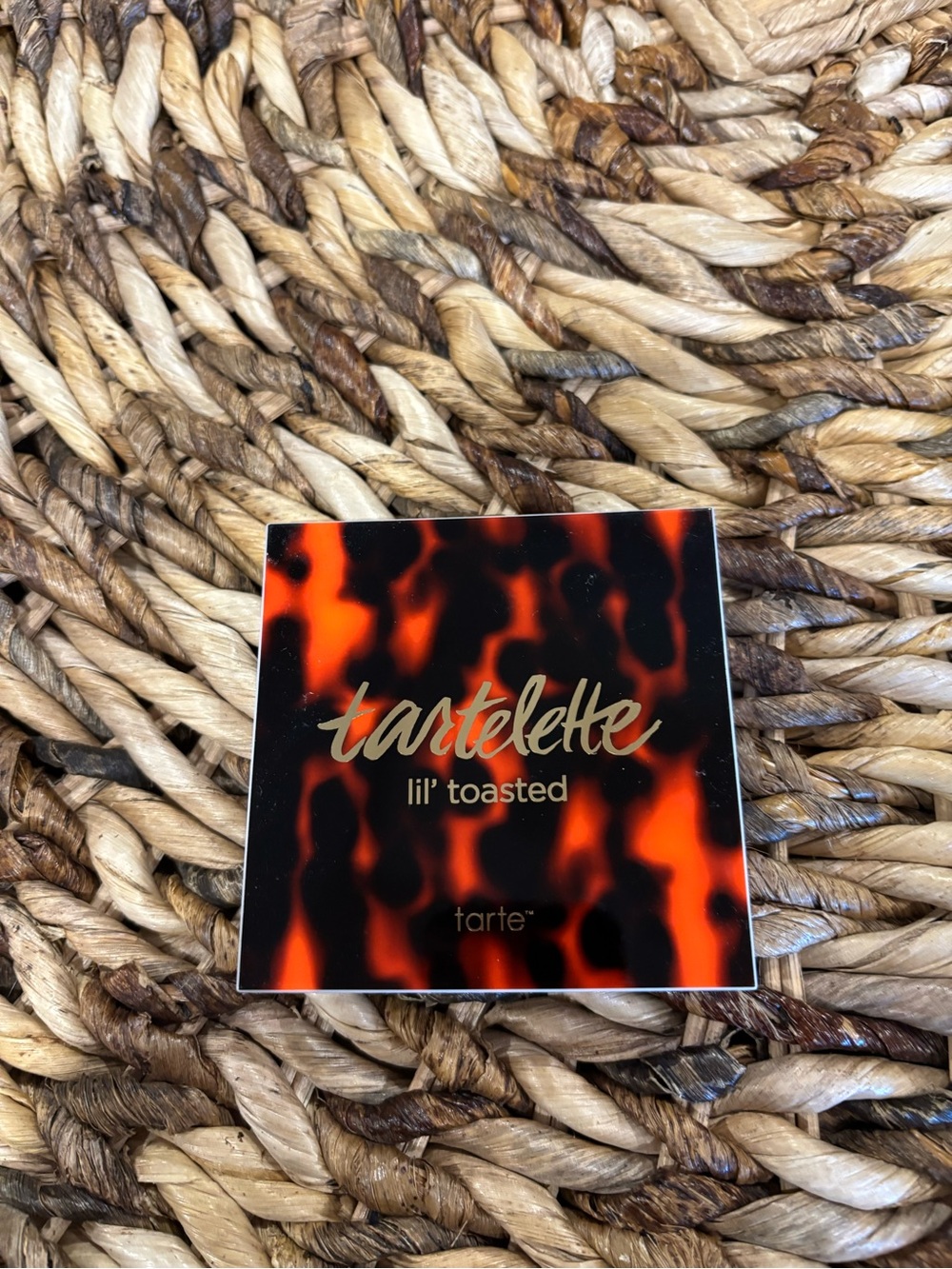 tarte tartelette lil' toasted eyeshadow palette — black & orange tortoiseshell